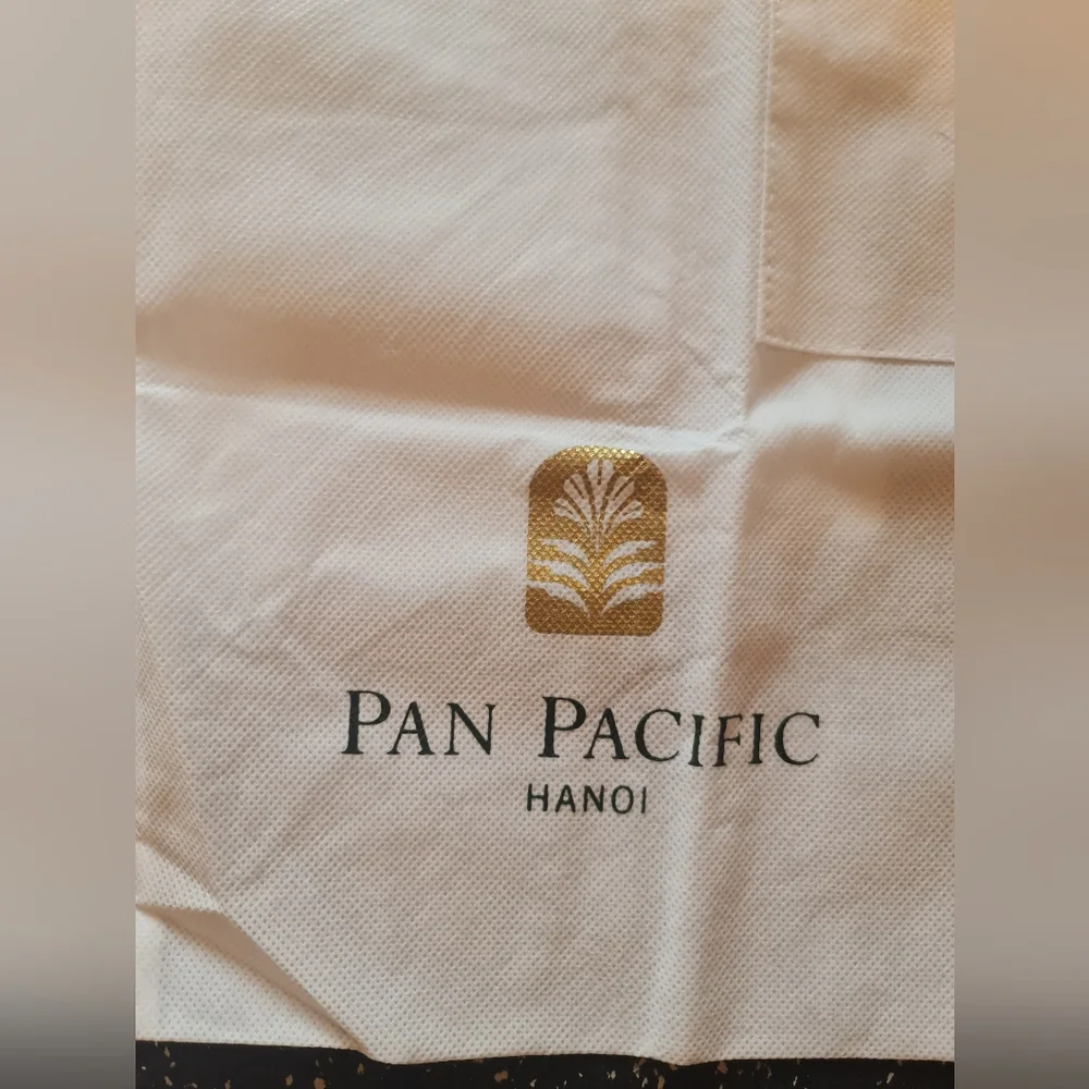 Drawstring Laundry Bag Dust Cover Pan Pacific Hotel Hanoi Vietnam set of 2